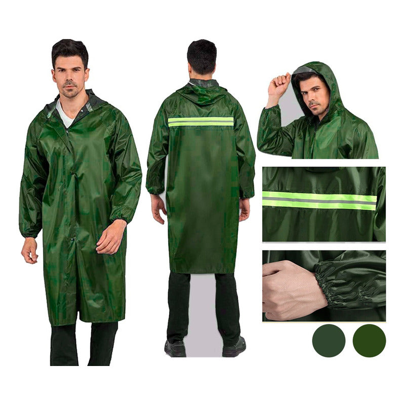 Poncho Capa Para La Lluvia  Resistente Impermeable Pvc  Multicolor Unica