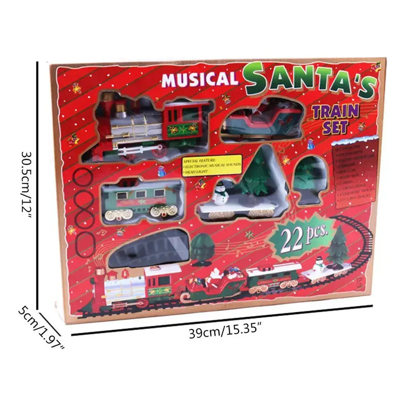 Tren Navideño Con Música Clásico Express Juguete Santa