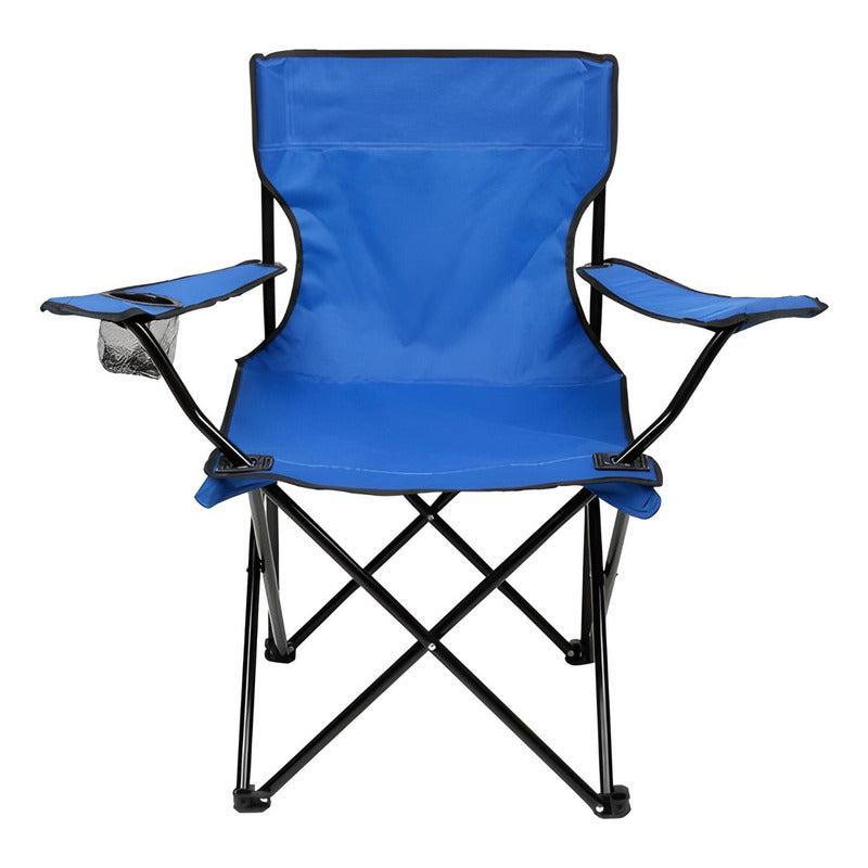 Silla Plegable Con Bolso Con Porta Vasos Resistente