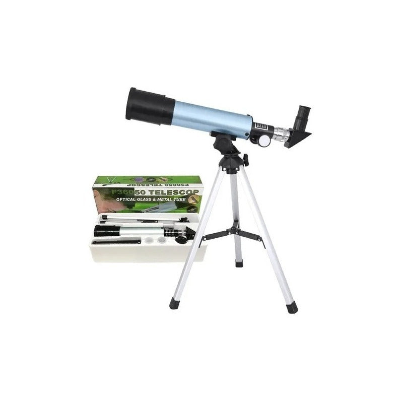 Telescopio Refractor Monoculo Telescopio Monocular Aprendiz Plateado