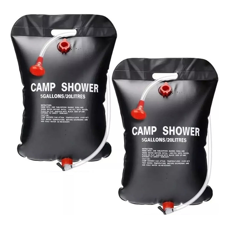 Carpa Caseta Baño Vestidor + Baño Químico + 2 Duchas 40l C/u Verde