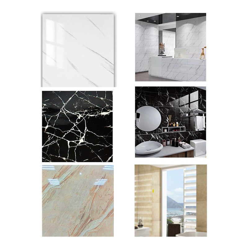Pack X10 Laminas De Pared Autoadhesiva Lujo Mural 60x60cm