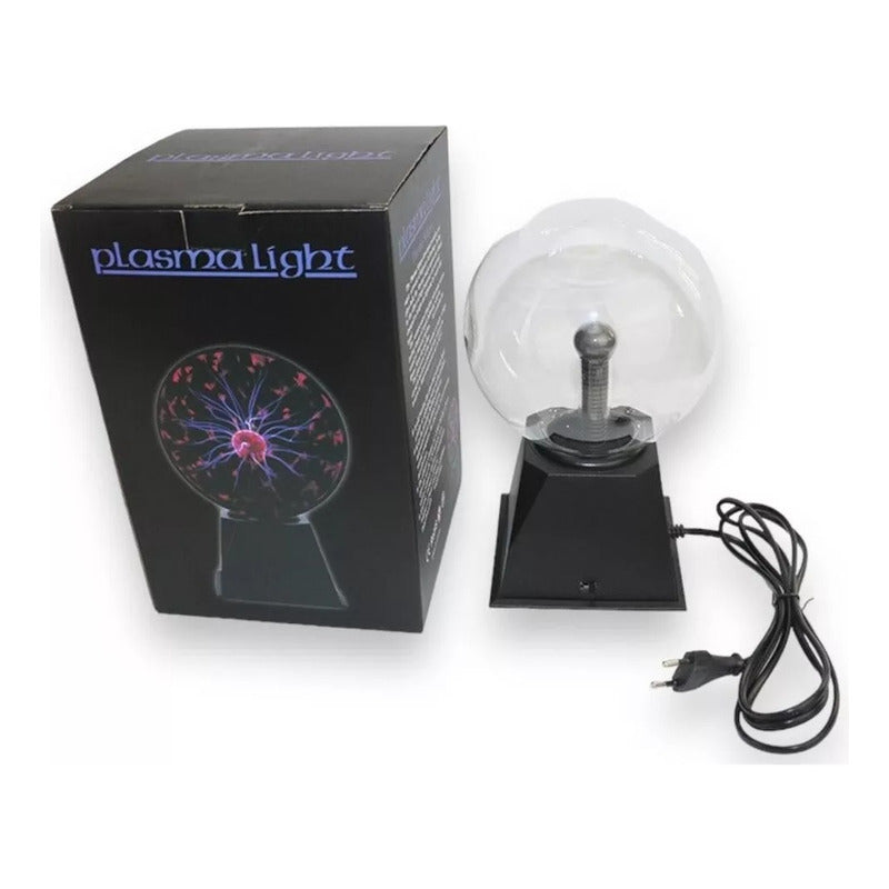 Lámpara Mesa Tesla Plasma Energia Tactil Bola Rayos Velador