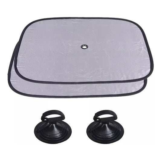 Set 2 Sombrillas Ventana Lateral Negro S 44x36cm Rectangular