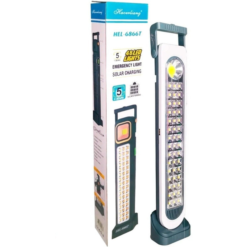 Lámpara Emergencia Solar Luz Led Luz Fria Y Calida