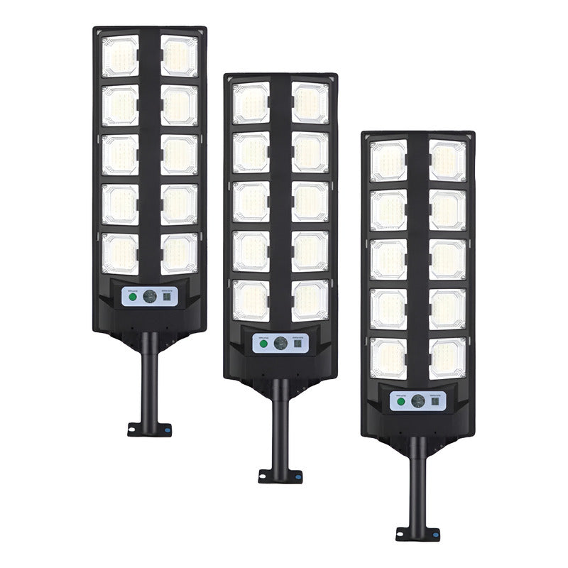 Pack X3 Foco Led Solar 1000 Watts Exteriores Lampara 1000w Negro