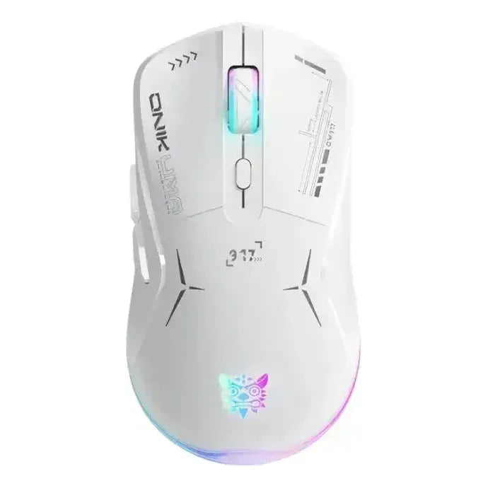 Mouse Recargable Gamer Inalámbrico D5 3.0 Usb 3600 Dpi Blanco