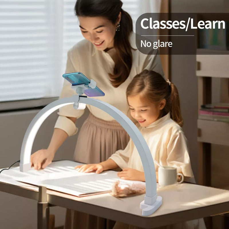 Lámpara De Mesa Para Manicura Lashista Luz Led Plegable