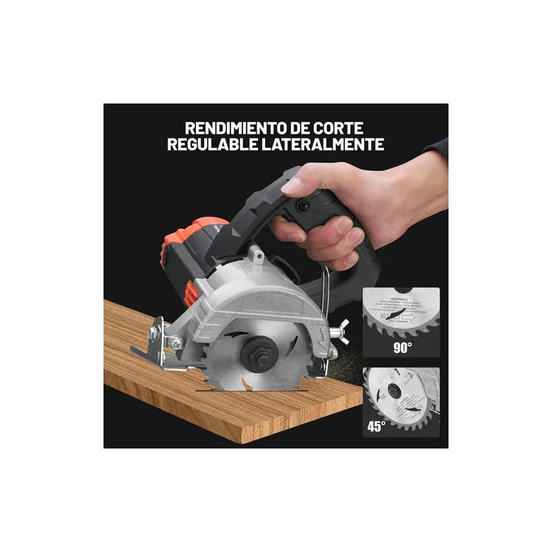Sierra Circular Marmol Madera Concreto Cortadora De Mano Naranja 50