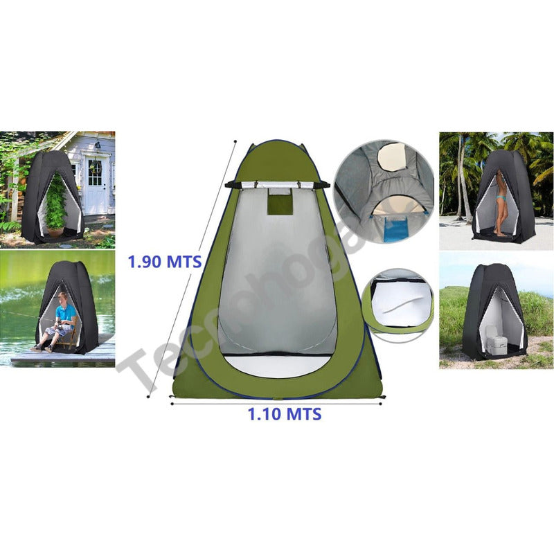 Caseta Baño Carpa Alta Vestidor Portátil Camping Practica
