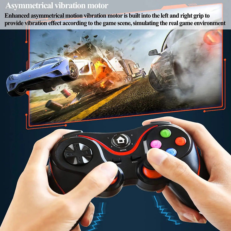 Control De Juego P3/p4/pc/tv Bluetooth Con Soporte Teléfono