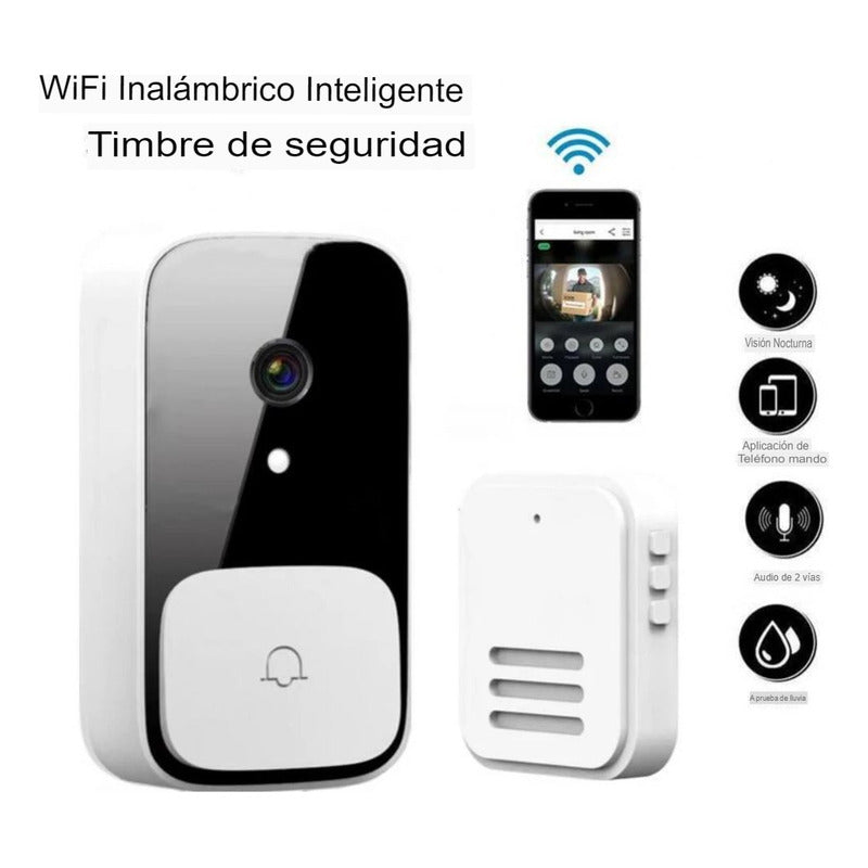 Timbre Cámara Inalámbrico Wifi Video Seguridad Portero