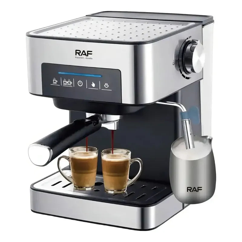 Cafetera Café Espresso Cappuchino Espumador De Leche Automat Plateado