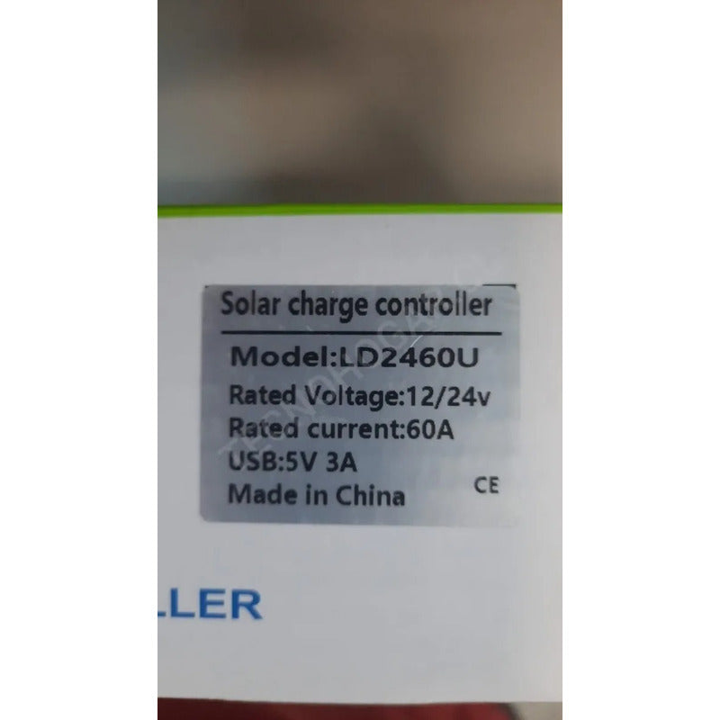 Controlador De Carga Regulador Solar Digital 12v 24v 60a