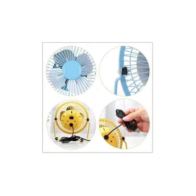 Ventilador Mini Fan Sobremesa Usb Ajustable Usb Silencioso Mujeres