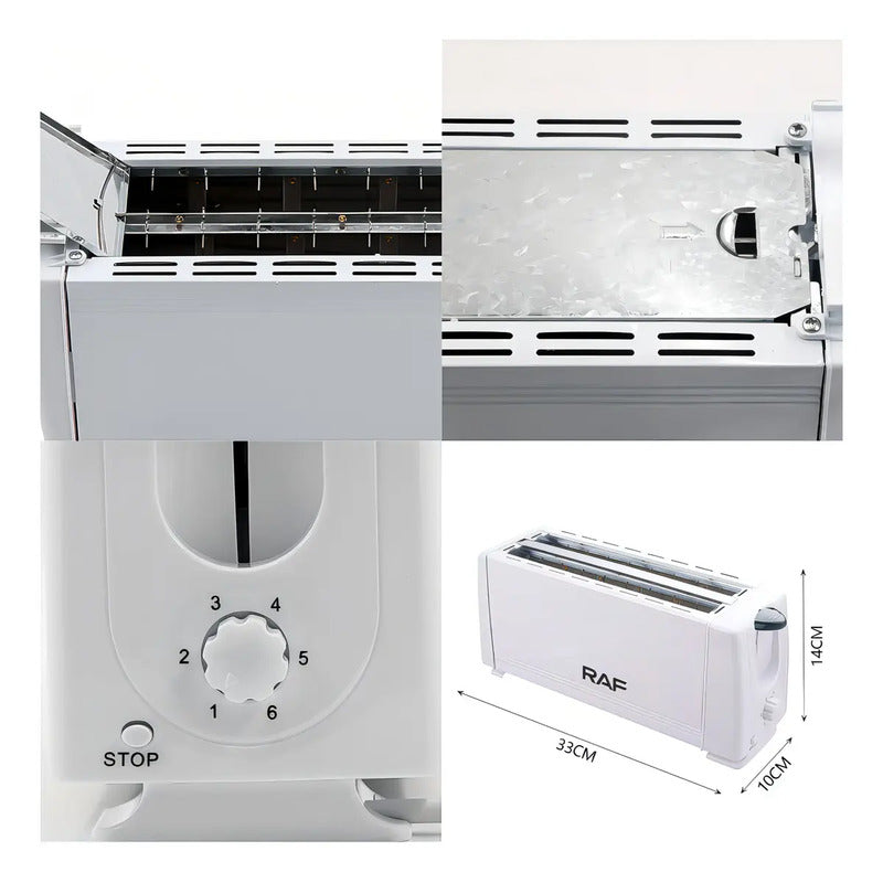Tostadora De Pan Raf Automática 4 Rebanadas Modelo R.265 Blanco