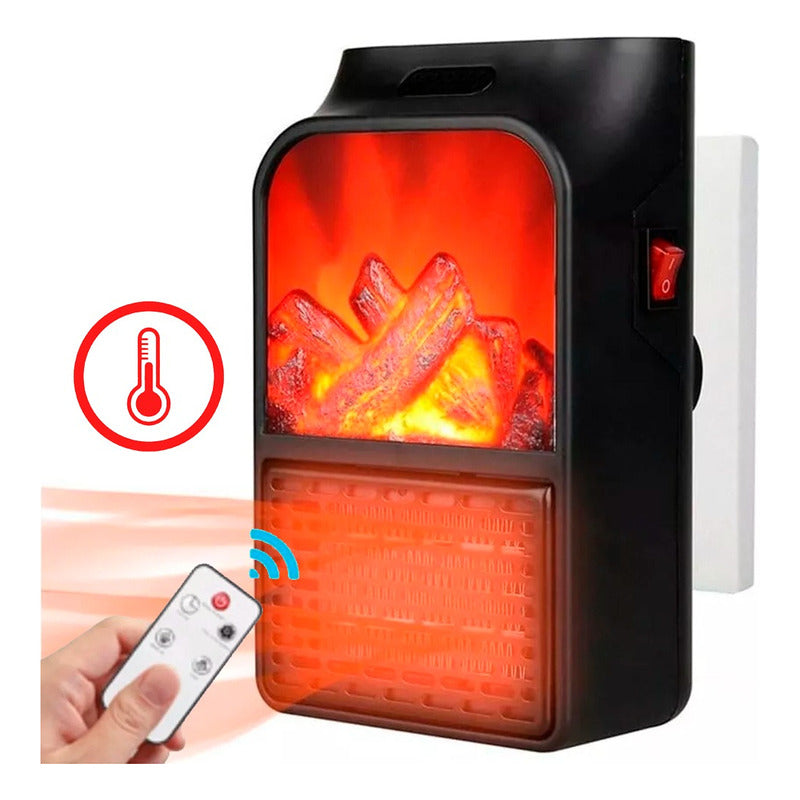 Calefactor Electrico Portátil 900w Control Remoto+adaptador