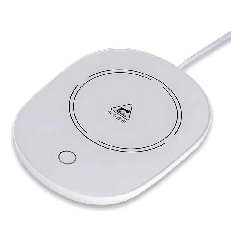 Calentador De Tazas Auronp Eléctrico Vidrio 10cm Control Táctil Negro