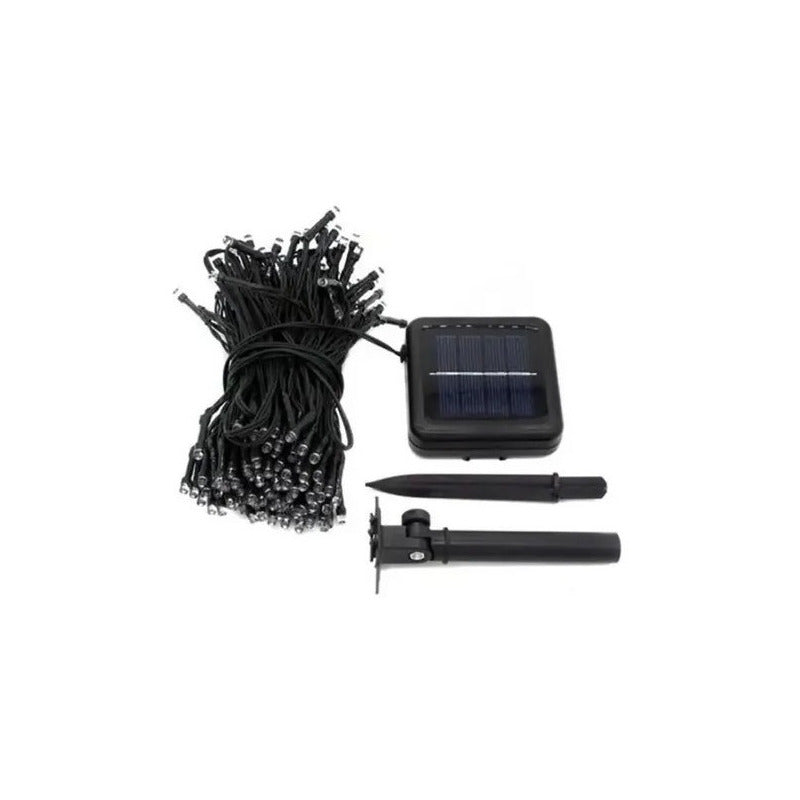 Pack X 2 Luces Solares Navidad Guirnalda 10 Metros 100 Led