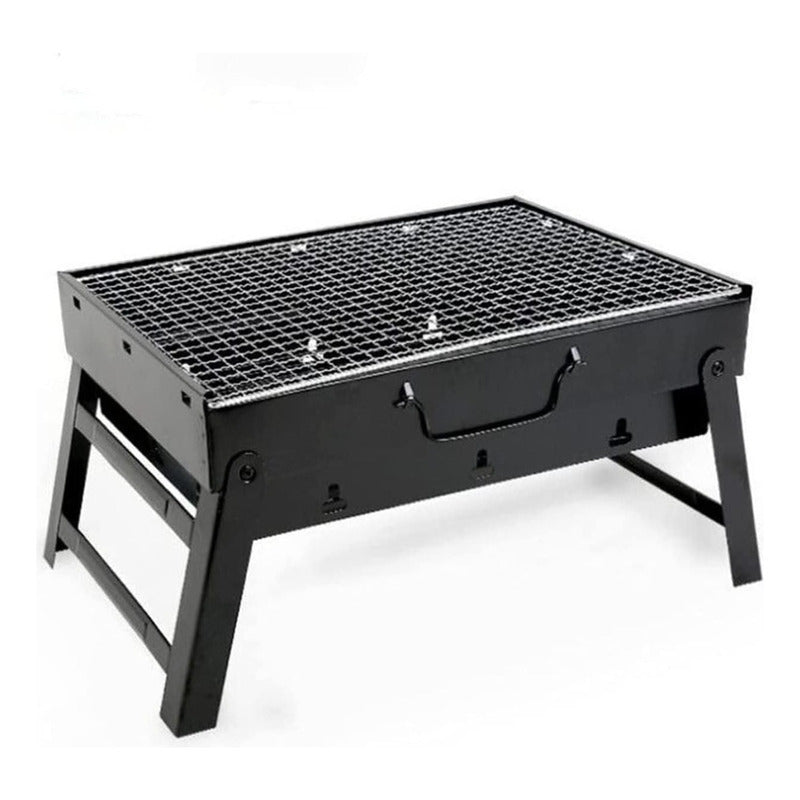 Barbacoa Asado Plegable De Carbón Parrilla Negra Negro