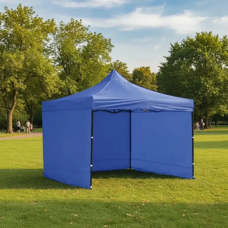 Toldo Plegable 3x3 Incluye Pared Laterales Toldo Completo Azul
