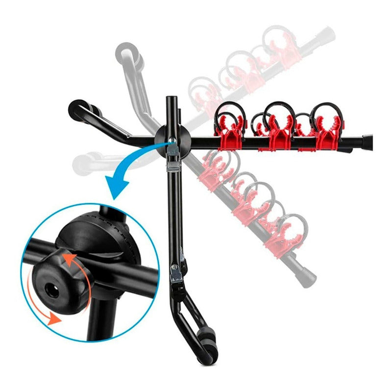 Porta Bicicleta Con Capacidad Para 3 Bicicletas Soporte Auto Negro