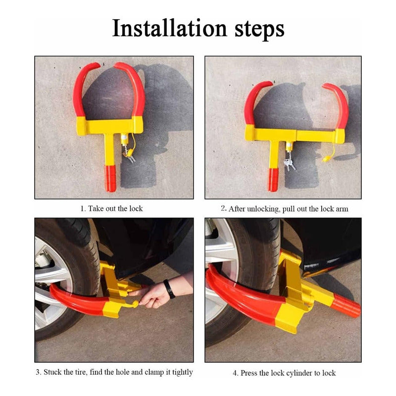 Traba Ruedas, Pitbull Para Autos, Candado Para Ruedas Seguro