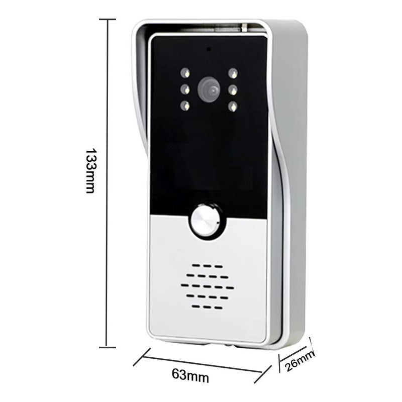 Video Portero Hd Con Pantalla De 7 Pulgadas Voz Blanco