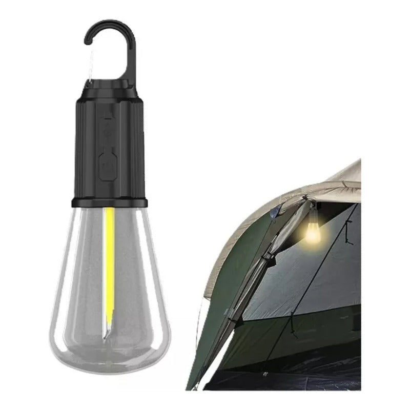 Ampolleta Led Recargable Tipo C Para Camping Luz Cálida