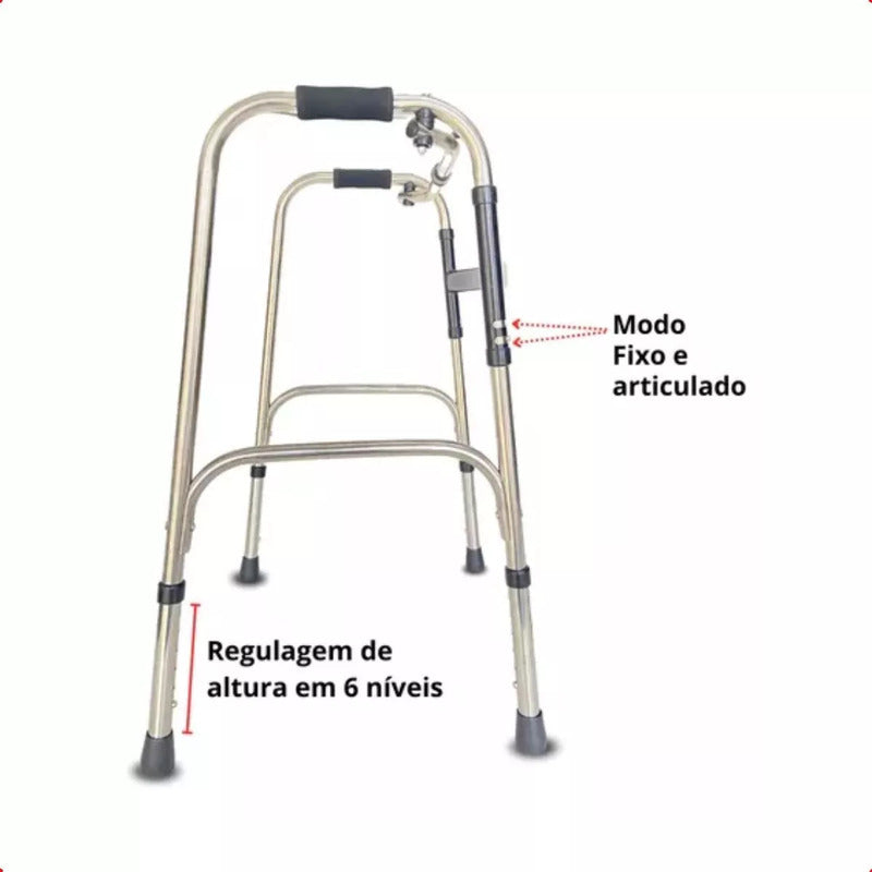 Andador Ortopédico Para  Adulto Mayor Ajustable Plegable