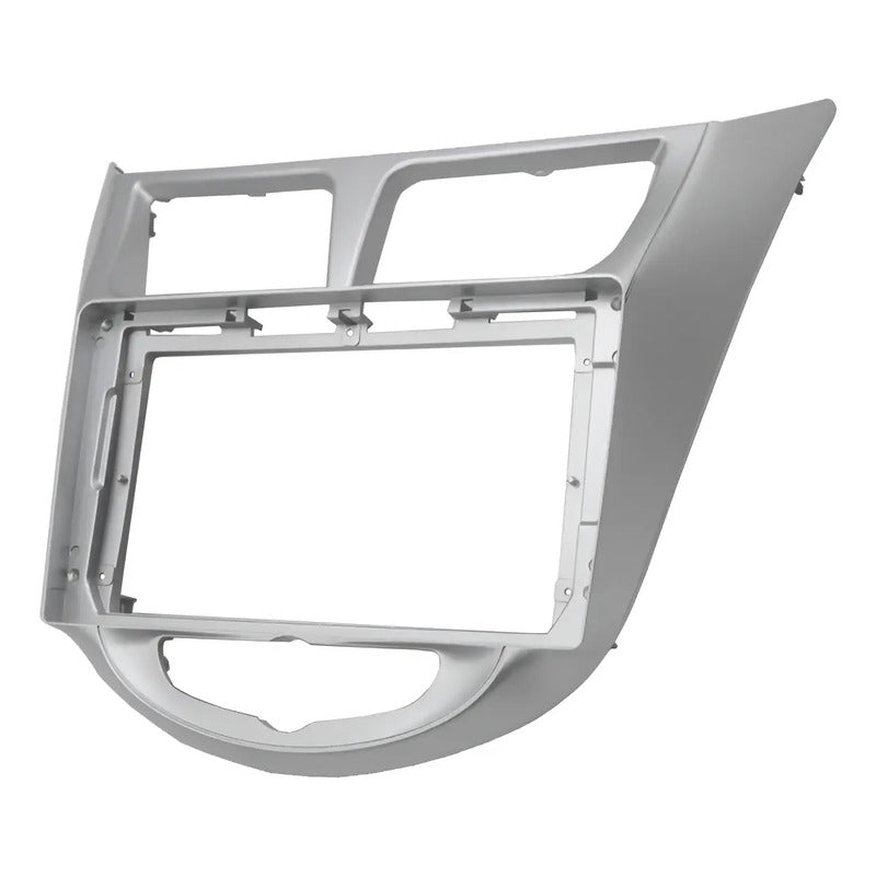 Kit Hyundai: Bisel Adaptador Accent 9 2012/2017 Plateado + Pantalla Táctil 9 Gps/radio/wifi