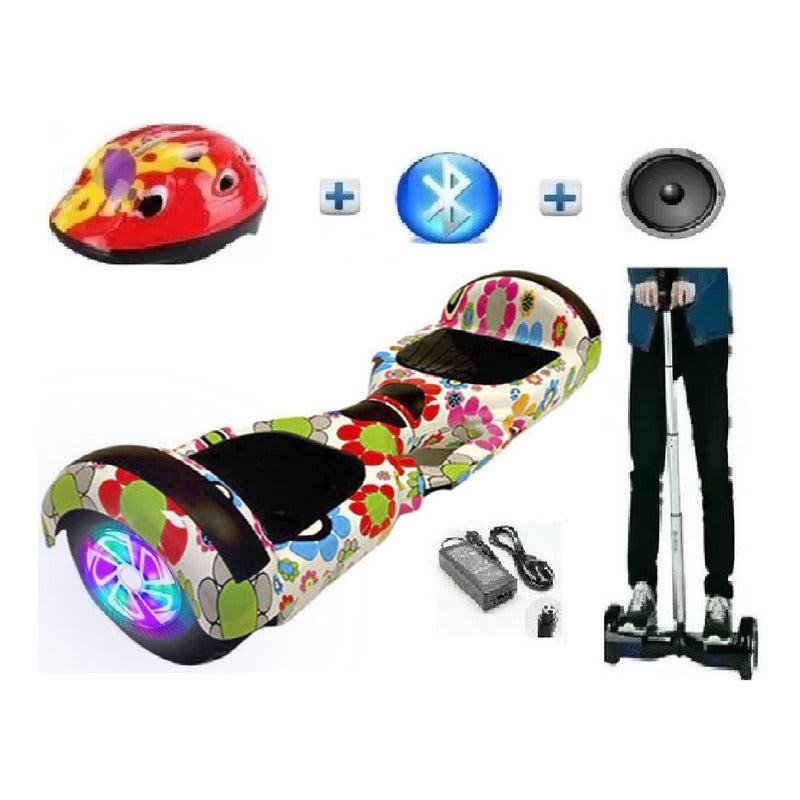 Hoverboard Smart Balance Con Casco Batería Bluetooth Y Luces