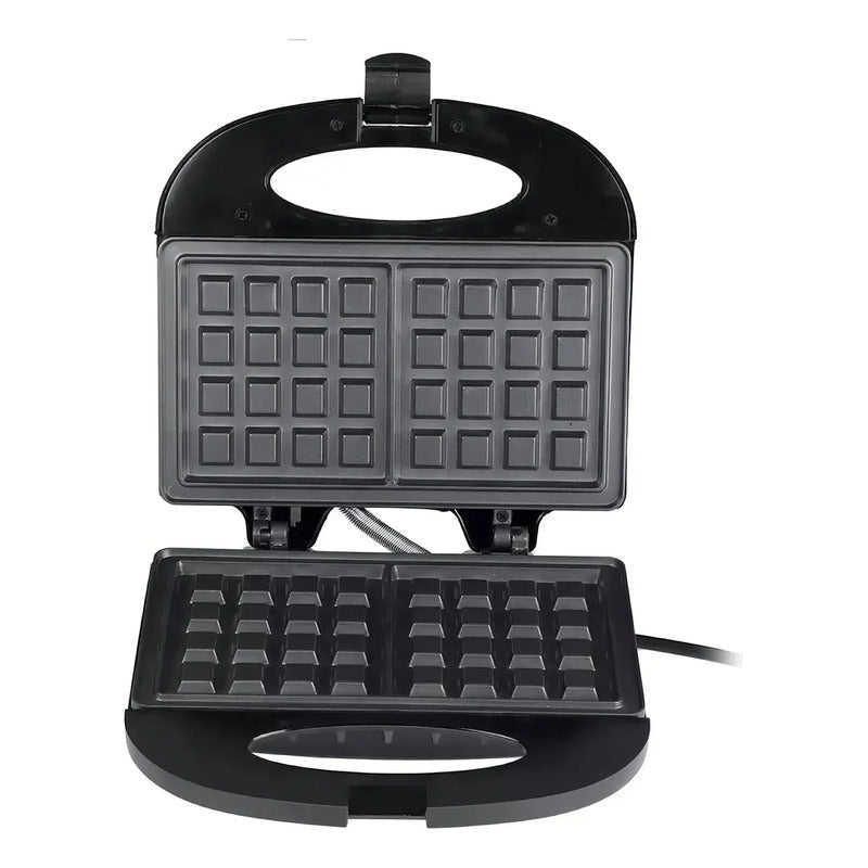 Máquina De Hacer Waffles Antiadherente Raf 242 Negro 2 Porciones