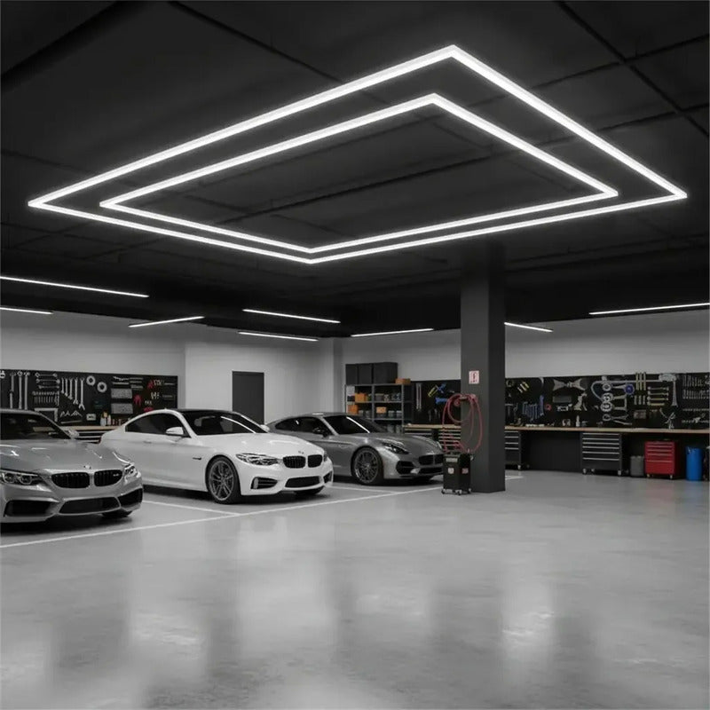 Kit Luces Led Modular Techo Auto Detailing Garaje Blanco