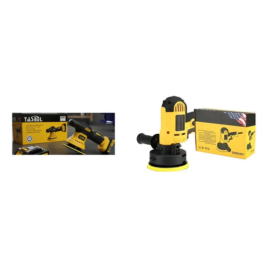 Kit Pulidoras: Pulidora Inalámbrica Orbital Brushless + 2 Baterías + Pulidora Eléctrica 700w 125mm
