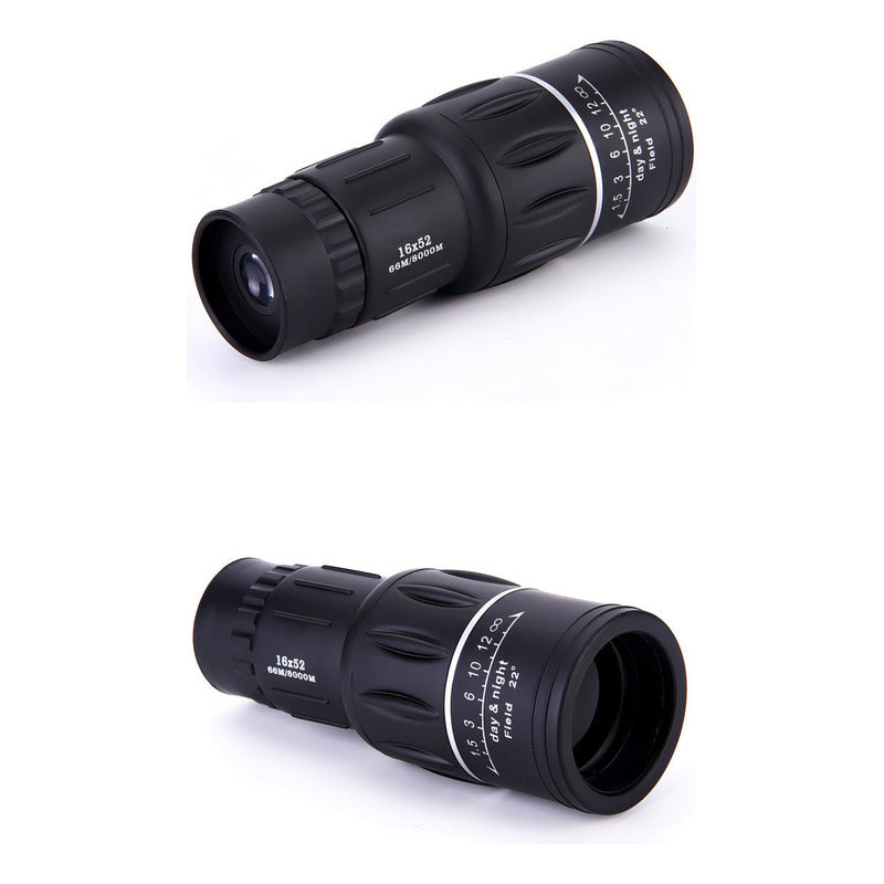 Monocular Potente Doble Enfoque 16x52 8000m Para Exteriores Negro