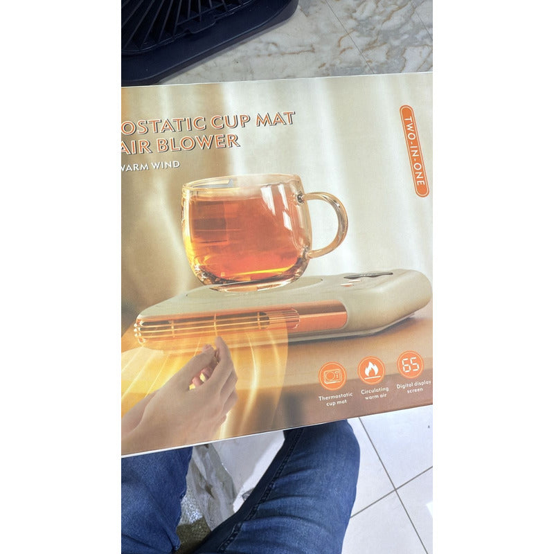 Calentador De Tazas Exhibidor Calefactor Portatil Negro