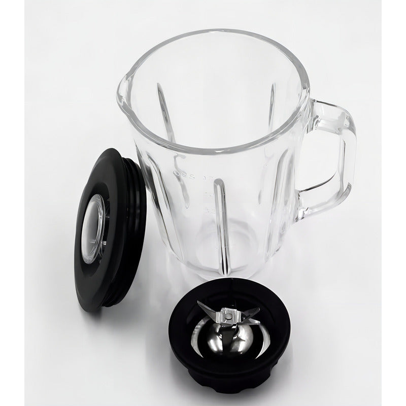 Licuadora Juguera Raf 1.5l Vidrio Acero Inoxidable 1000w Plateado