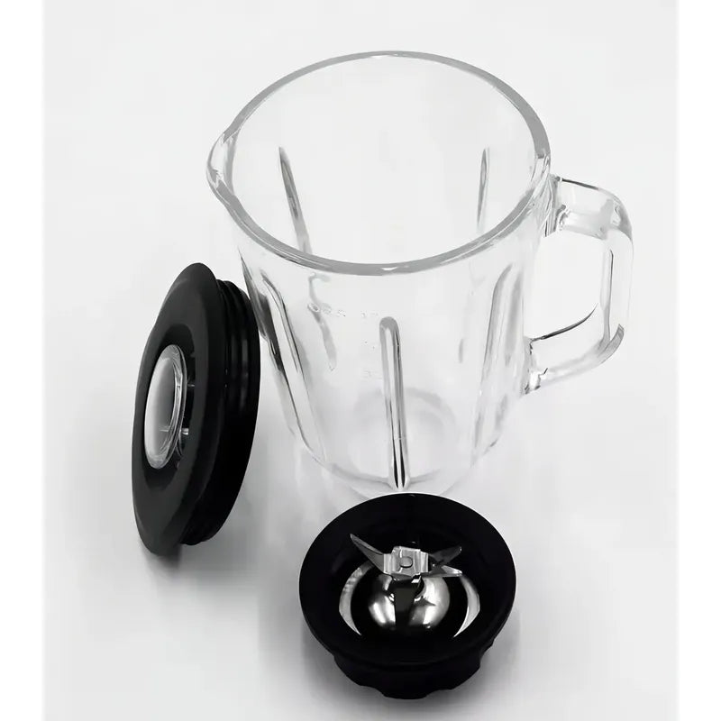 Licuadora Raf Juguera De Vidrio 1.5 Litros Acero Inoxidable Plateado