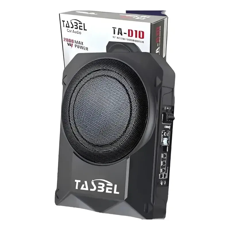 Subwoofer Tasbel 2800w Parlante Amplificado Rectangular Auto Negro