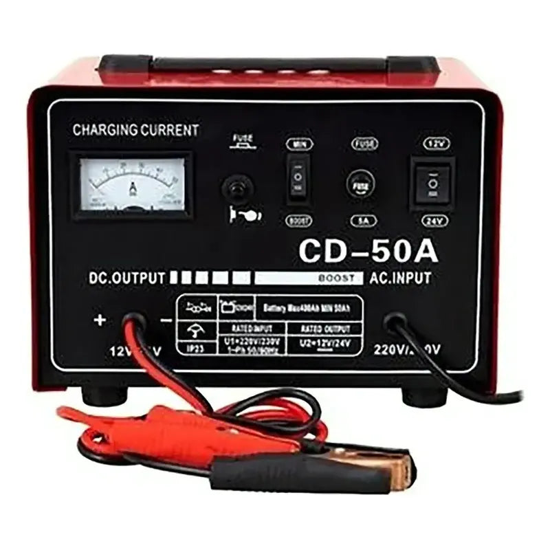 Cargador De Batería 12v Y 24v Para Auto Y Camión De 50 A