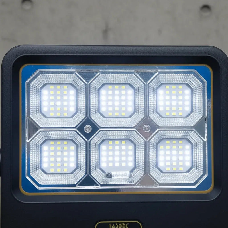 Foco Solar Con Panel Separado 600w + Control Remoto Ip67 Negro Blanco Frío