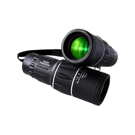 Monocular Potente Doble Enfoque 16x52 8000m Para Exteriores Negro