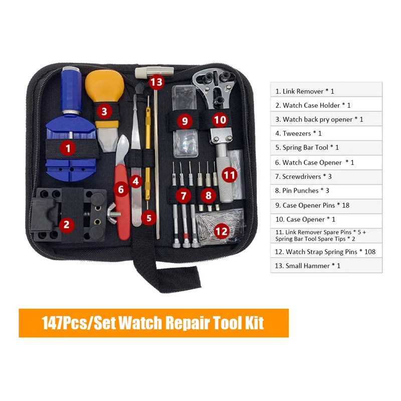 Kit De Herramientas Para Reloj Joyero Bolso Relojero