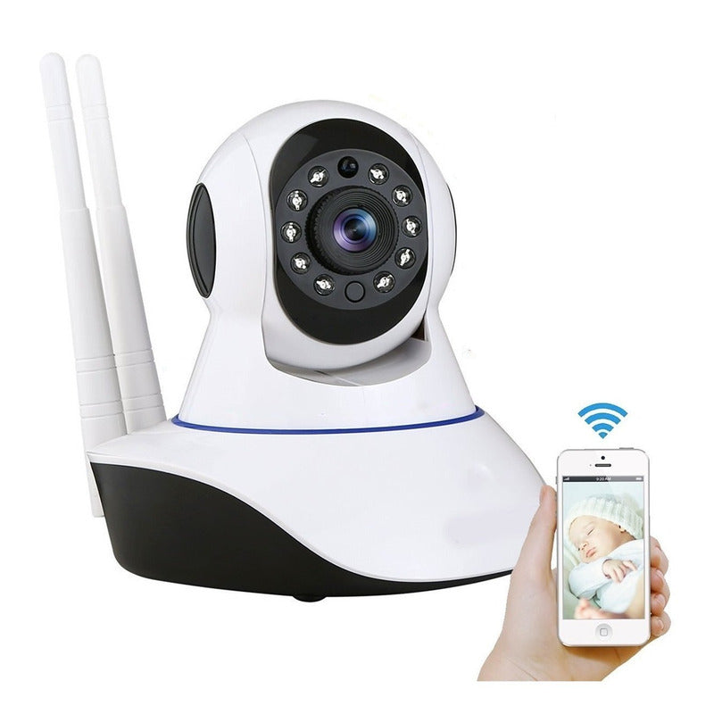 Camaras Ip Pack X2 Wifi Hd Vision Nocturna 360° Blanco