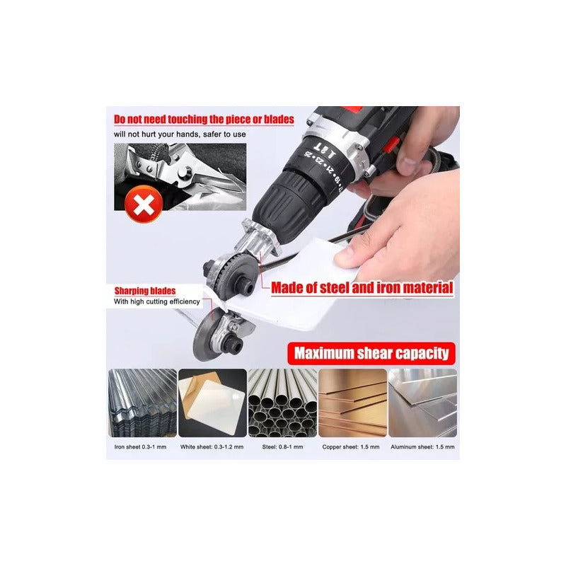 Adaptador De Taladro Para Cortador De Laminas Metalicas