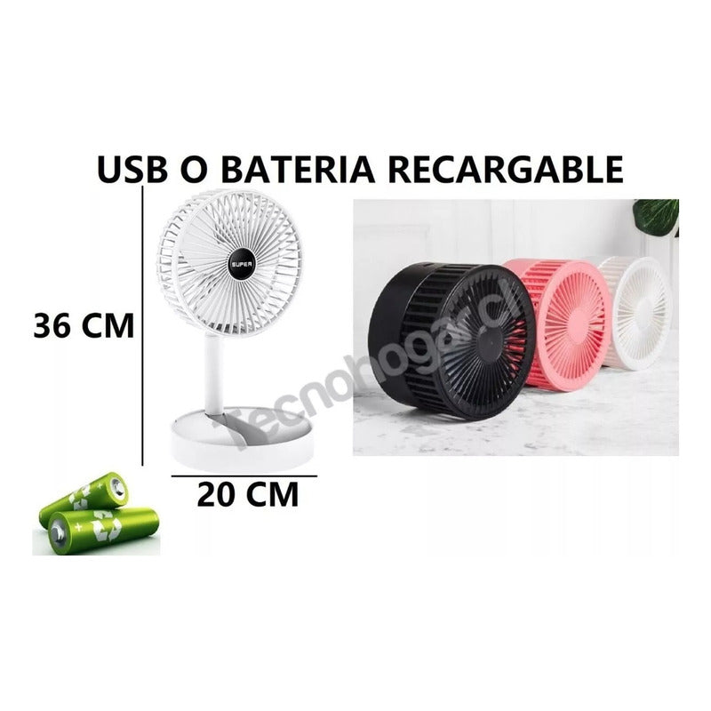 Ventilador Portatil Usb Silencioso Potente Mesa Escritorio