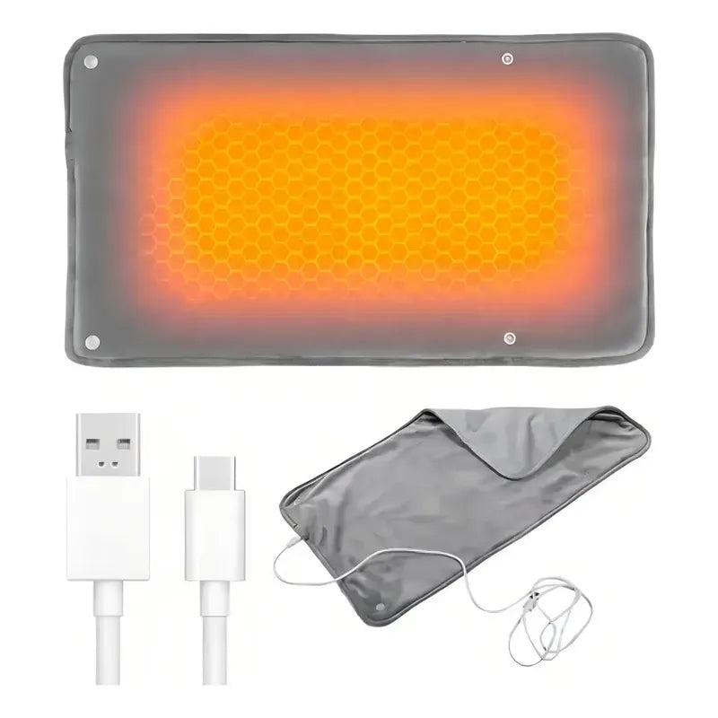 Almohadilla Manta Calienta Cuerpo Manos Espalda Usb 5v Gris Guatero/manta