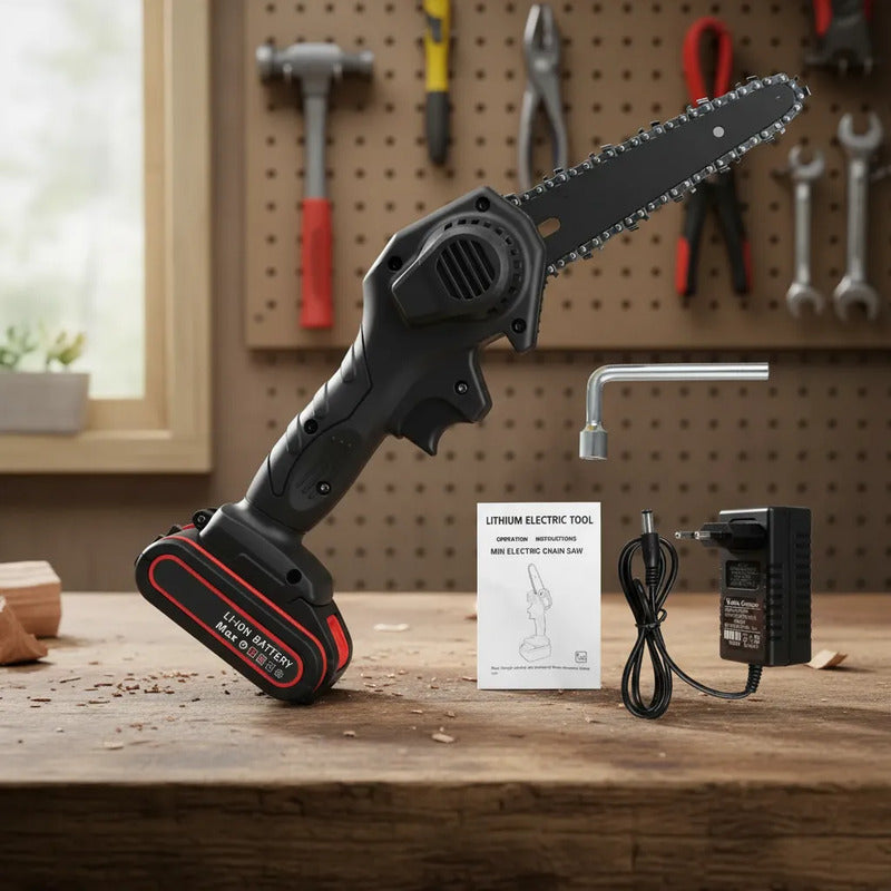 Sierra Portatil Inalámbrica Alta Potencia Mini Motosierra Una Bateria