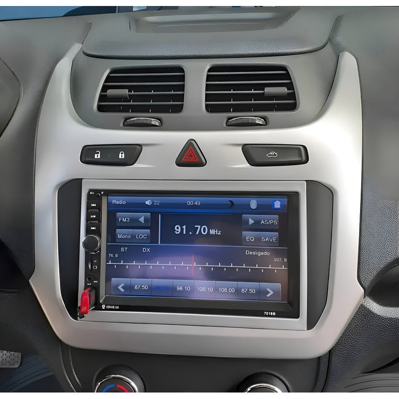 Radio Auto 2 Din Mirror Link+ Mando/7021b Mp5 7 Pulgadas Color Negro